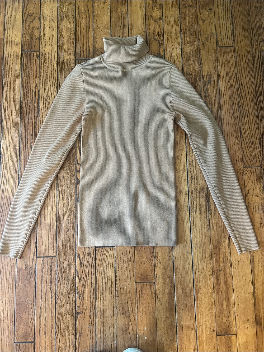 Boden Ribbed Turtleneck Sweater - Beige Tan